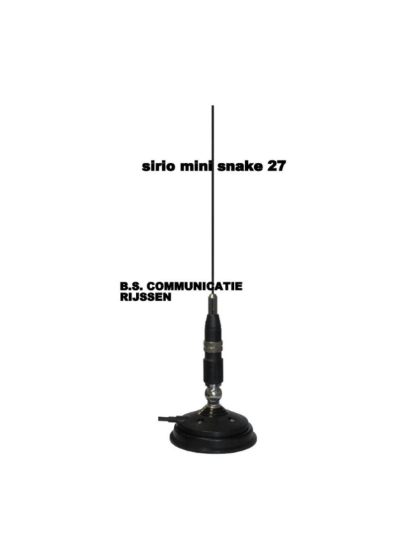 Sirio Mini Snake 27 Magneetvoet Antenne